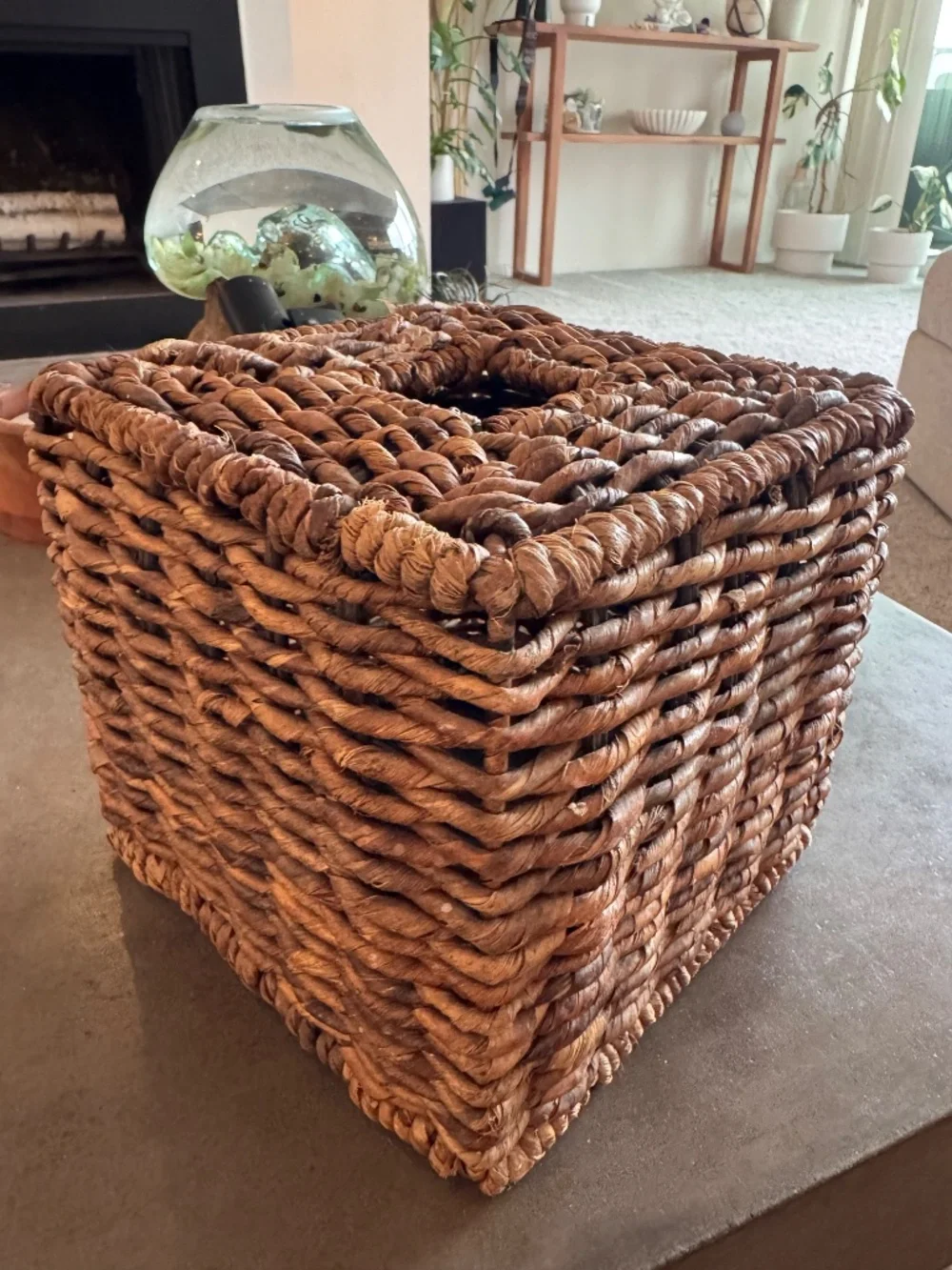Sea Grass Wicker Tissue holder